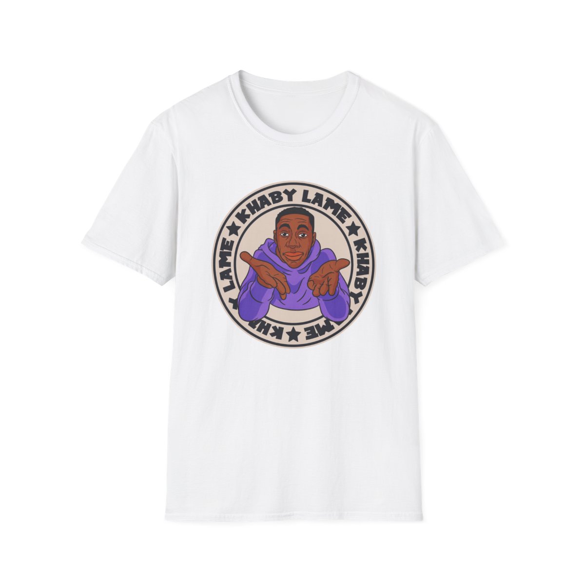 Khaby Lame Illustration T-Shirt | Funny Meme Character Tee | Khaby Lame
