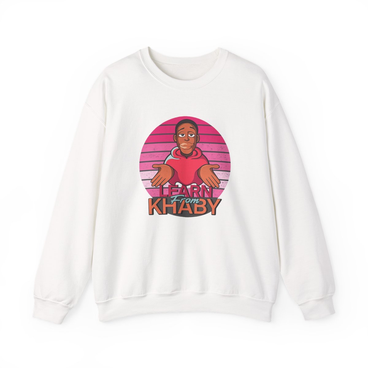Earn From Khaby Crewneck Sweatshirt | Cartoon Khaby Illustration | Khaby Lame